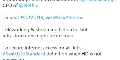 Netflix用户与居家办公者抢网路？欧盟喊话：追剧不用高画质