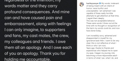 《闪电侠》开除伸缩人！哈特利索耶种族歧视、性骚言论被挖出