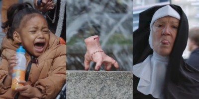 《星期三》小手现身纽约！路人吓坏狂飙脏话