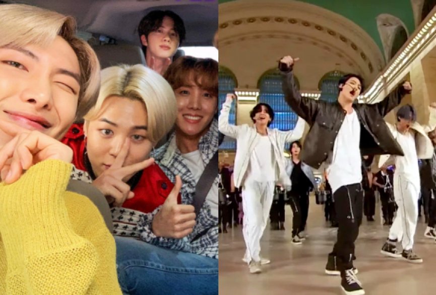 BTS防弹少年团纽约中央车站表演新曲！兜风KTV与詹姆斯柯登飙歌狂欢
