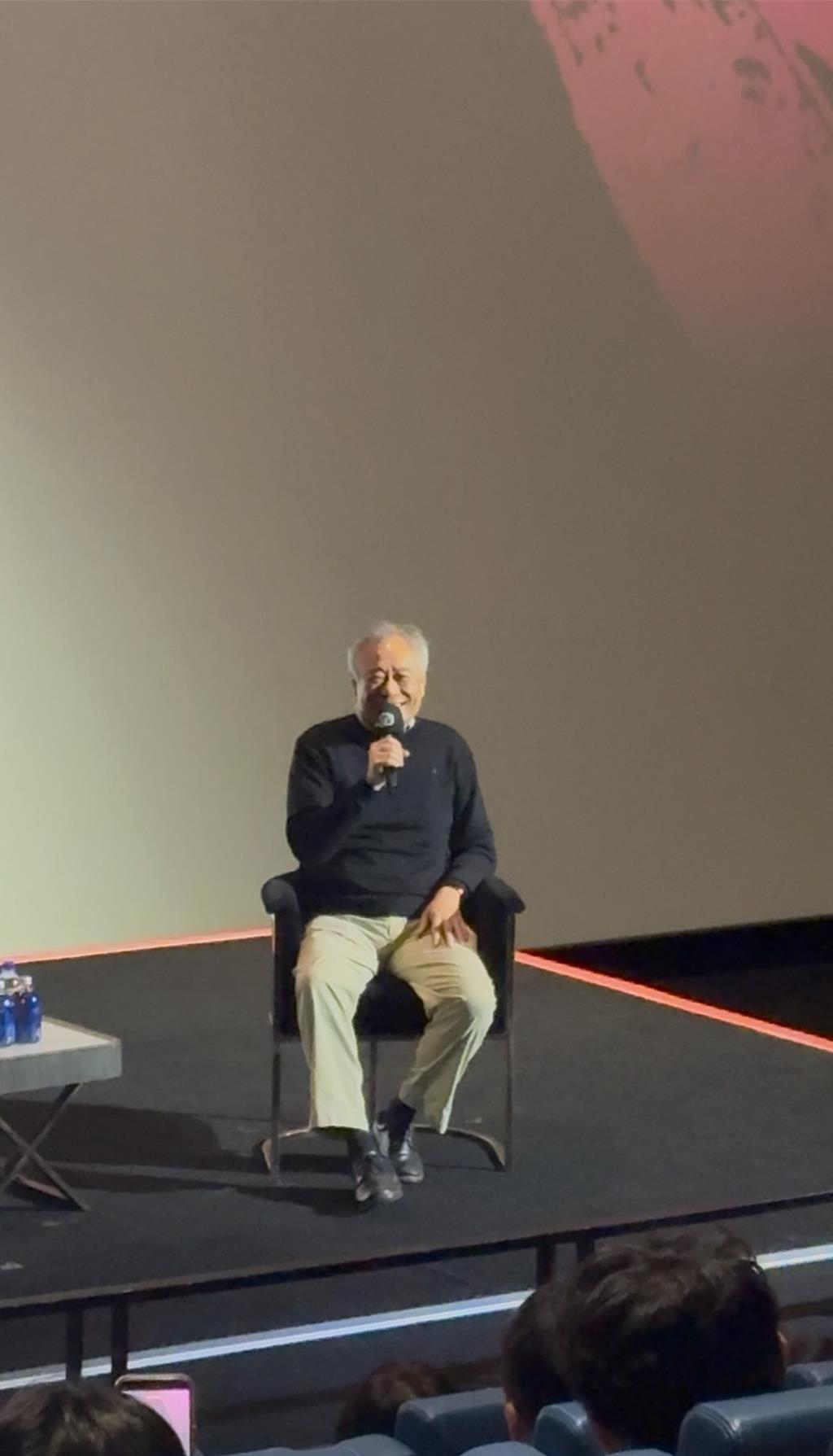  导演李安出席 23 日于 TITAN 厅《断背山》的映后座谈。（杜欣颖摄）