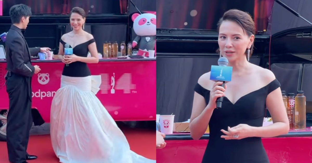 李心洁亮相香港电影金像奖红毯：一句“你不会脱衣服吧”让全场瞬间尴尬